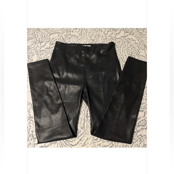 We The Free Black Faux Leather Leggings 25 - Picture 4 of 7